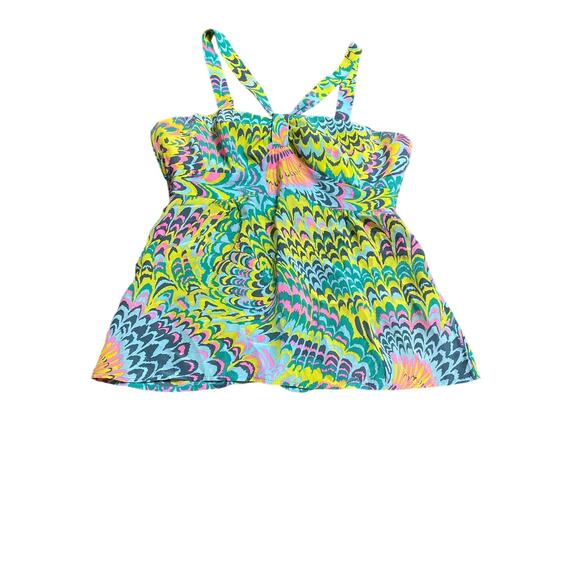 Nanette Lepore Silk Peacock Halter Size 6 - Picture 1 of 5
